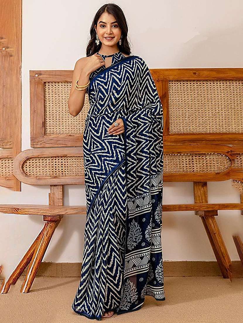 women printed casual wear saree