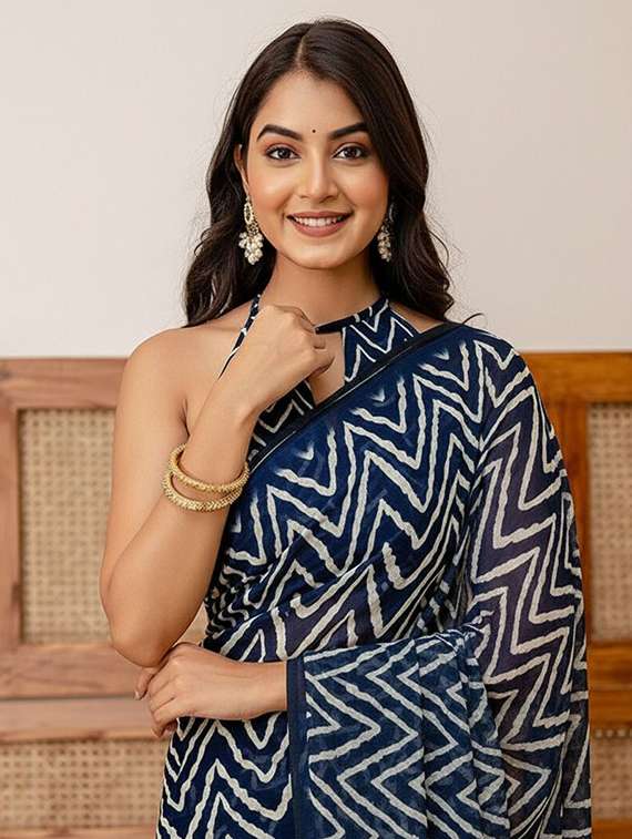 women printed casual wear saree - 22243551 -  Standard Image - 3