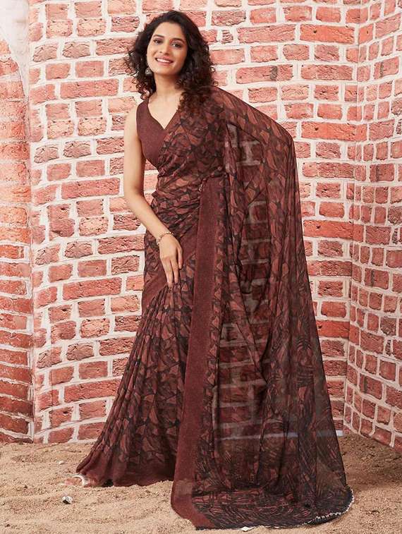 women printed casual wear saree