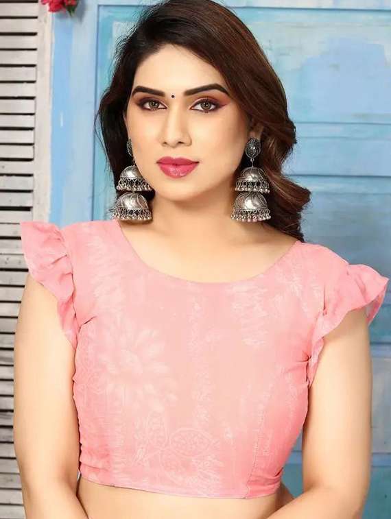 women floral printed saree with blouse - 22243588 -  Standard Image - 5