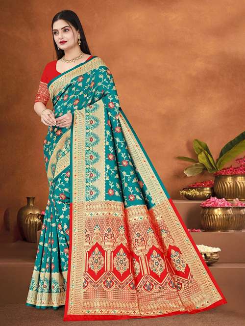 women self design banarasi saree with blouse - 22243648 -  Standard Image - 0