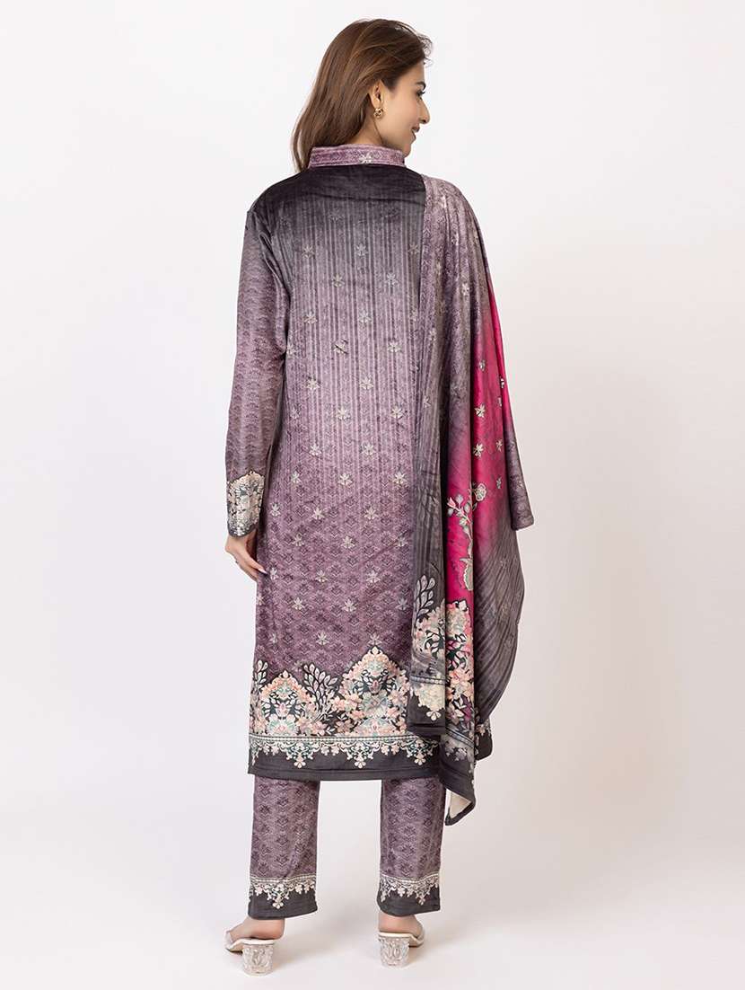 women printed long sleeve kurta pant with dupatta set - 22243663 -  Standard Image - 3