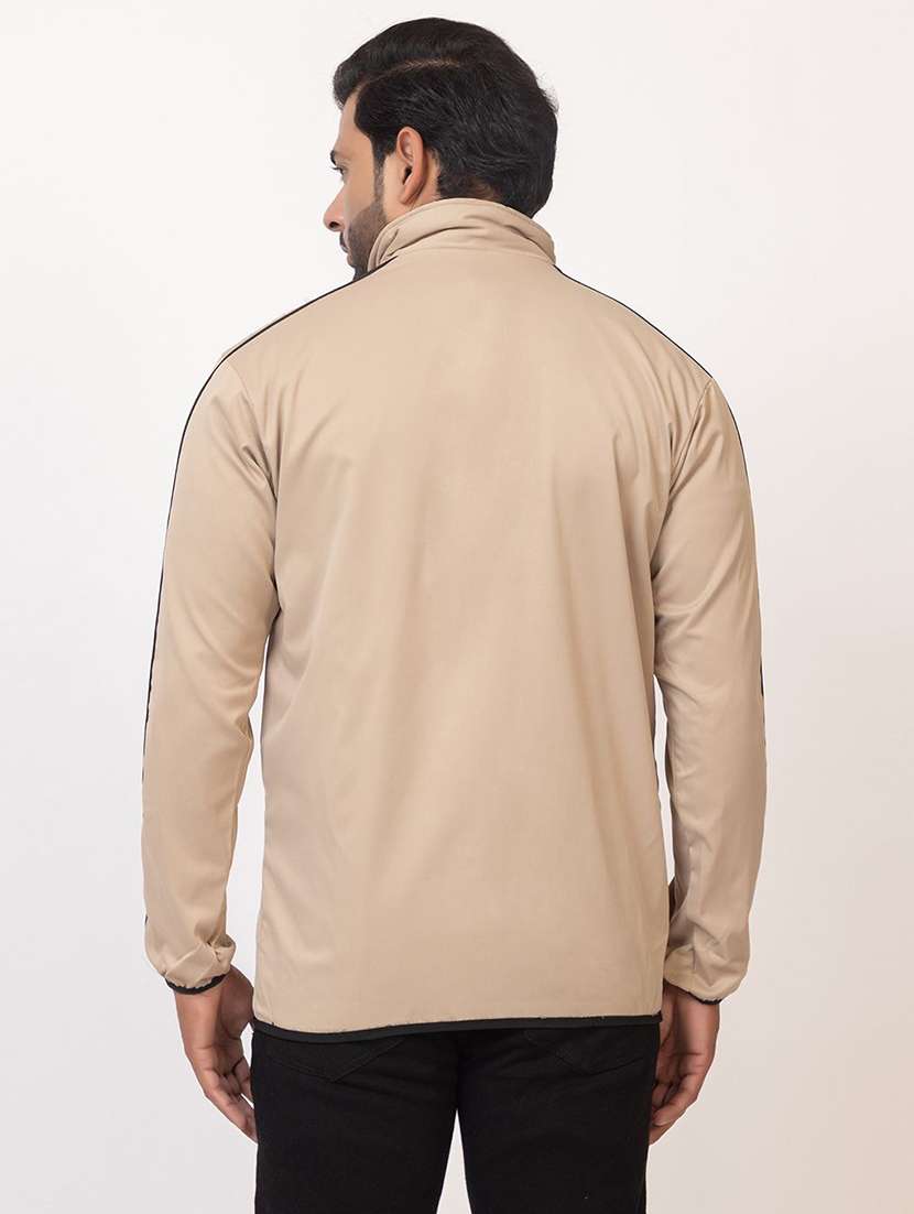 men side taped long sleeve regular fit casual jacket - 22243666 -  Standard Image - 3