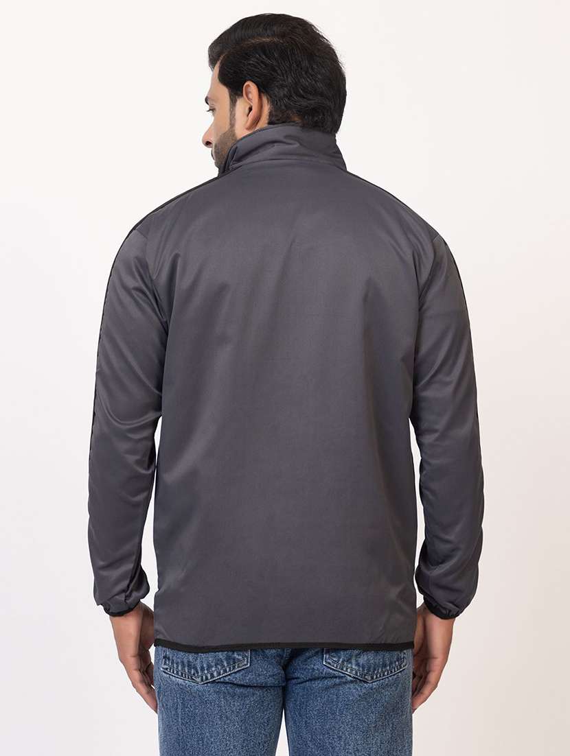 men side taped long sleeve regular fit casual jacket - 22243667 -  Standard Image - 3