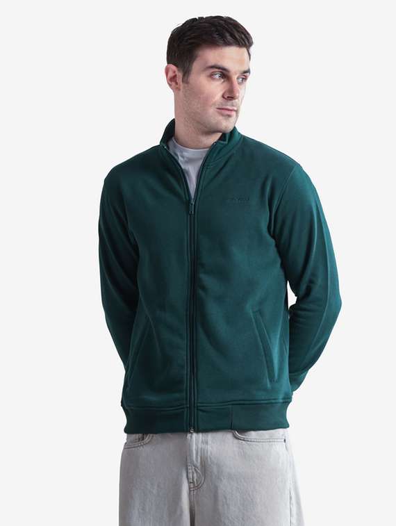 men solid long sleeve regular fit sweatshirt