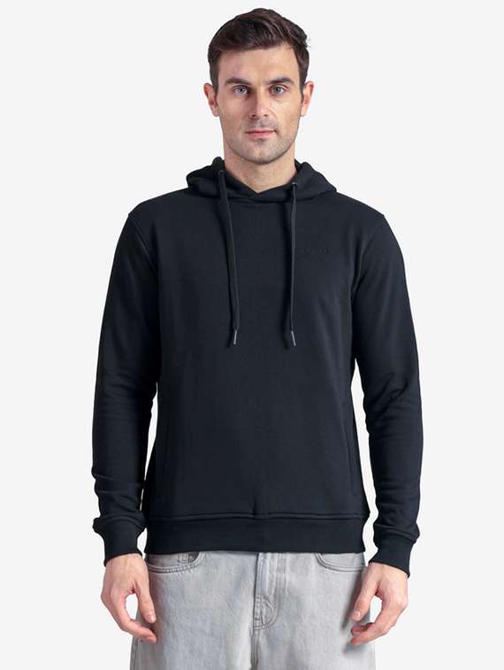 men solid long sleeve regular fit sweatshirt