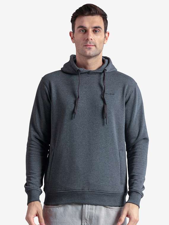 men solid long sleeve regular fit sweatshirt