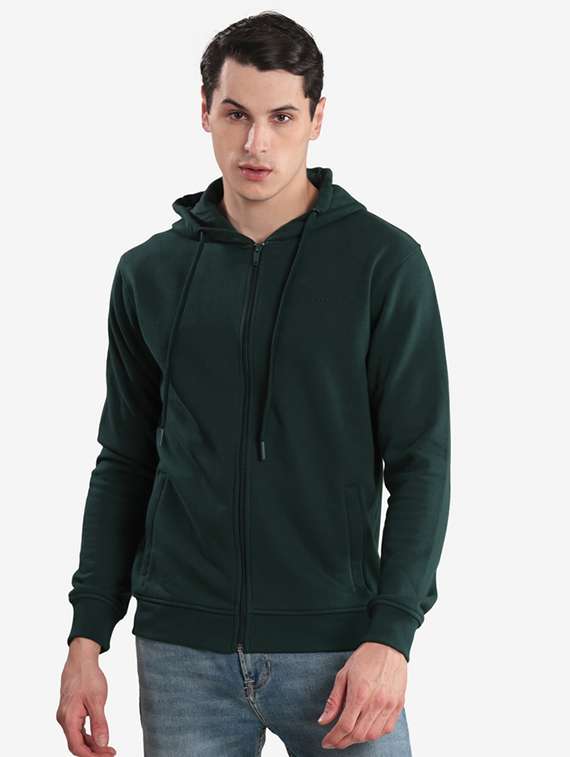 men solid long sleeve regular fit sweatshirt