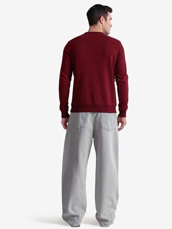 men solid long sleeve regular fit sweatshirt - 22243980 -  Standard Image - 3