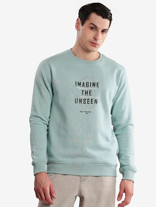 men typographic long sleeve regular fit sweatshirt - 22243984 -  Standard Image - 0