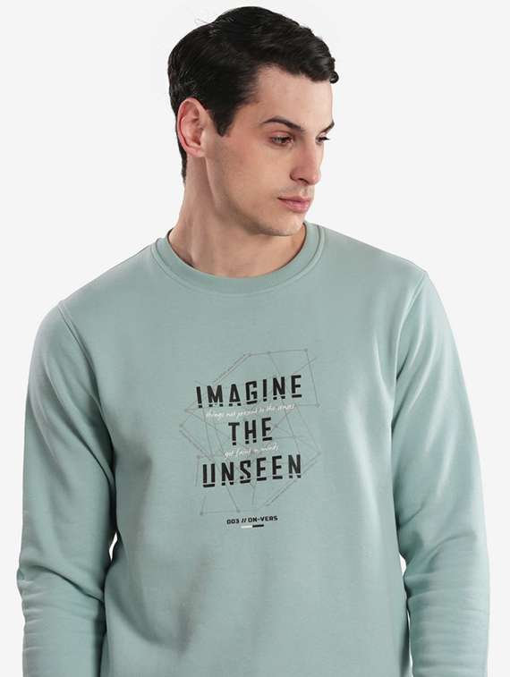 men typographic long sleeve regular fit sweatshirt - 22243984 -  Standard Image - 3