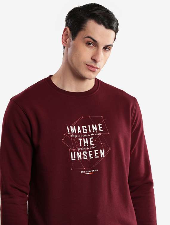 men typographic long sleeve regular fit sweatshirt - 22243985 -  Standard Image - 3