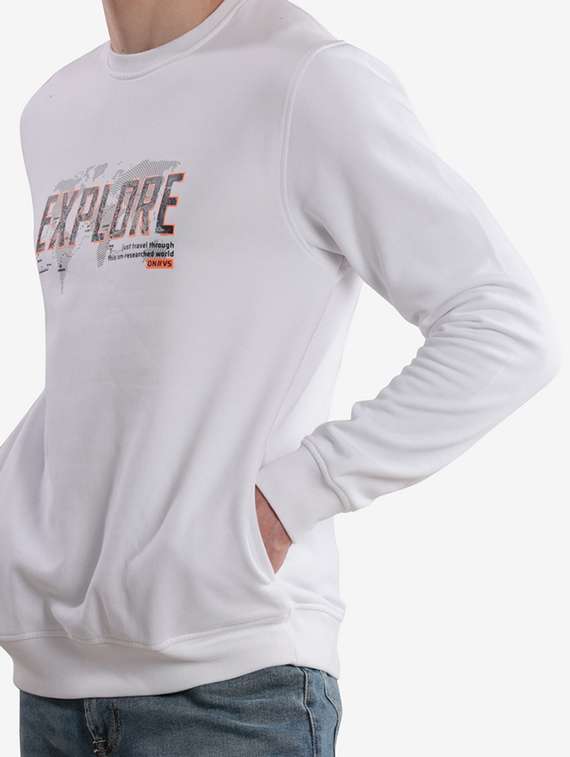 men typographic long sleeve regular fit sweatshirt - 22243990 -  Standard Image - 3