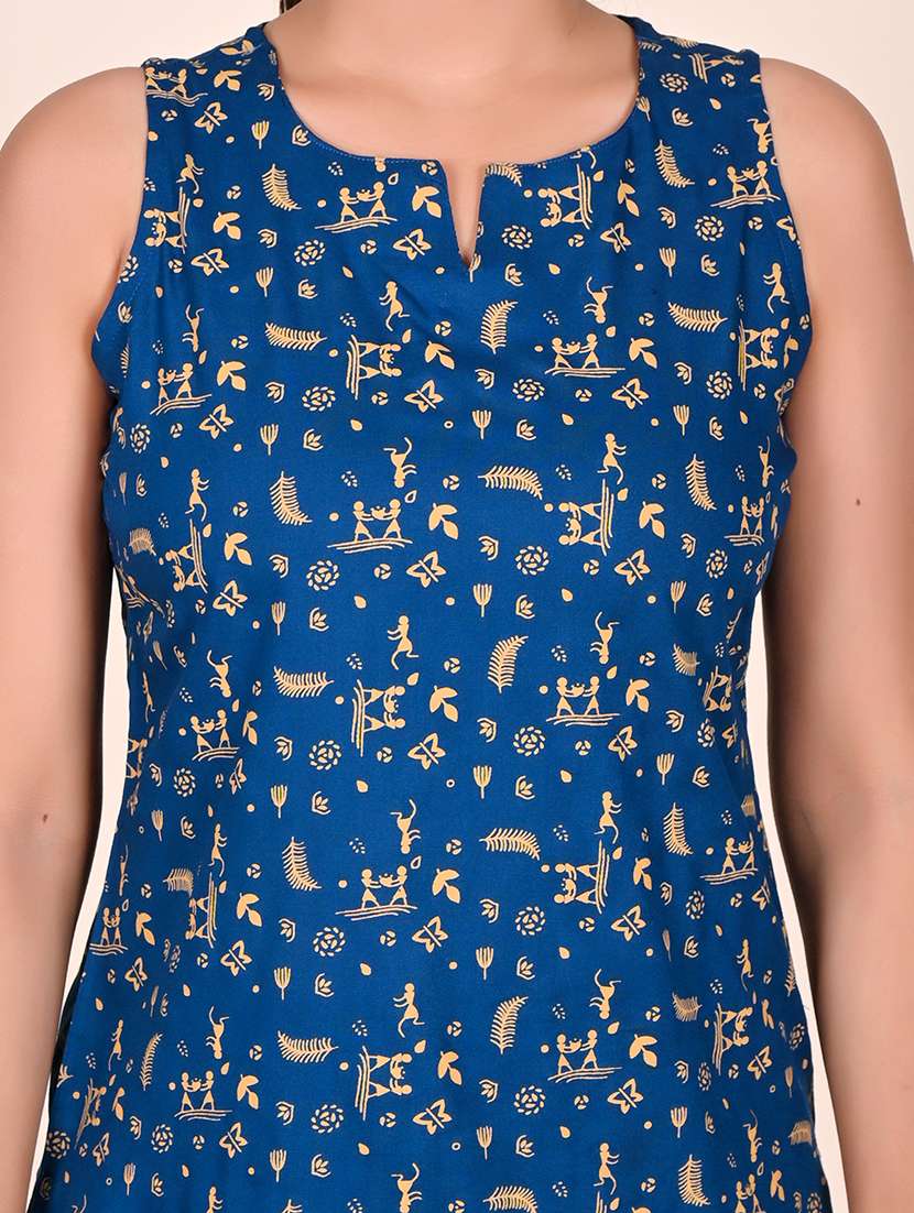 women printed sleeveless nightwear short set - 22244008 -  Standard Image - 5