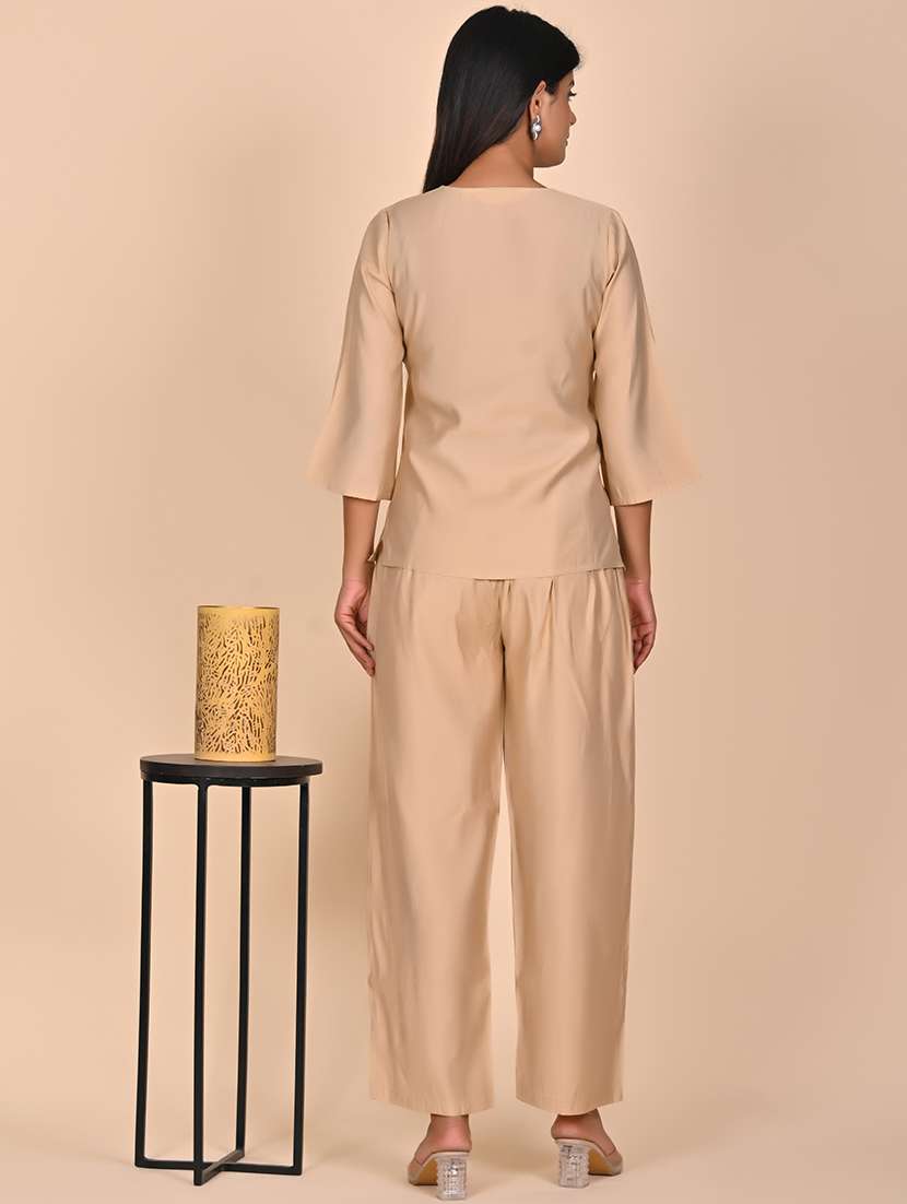 women embellished top and trouser co-ord set - 22244030 -  Standard Image - 3