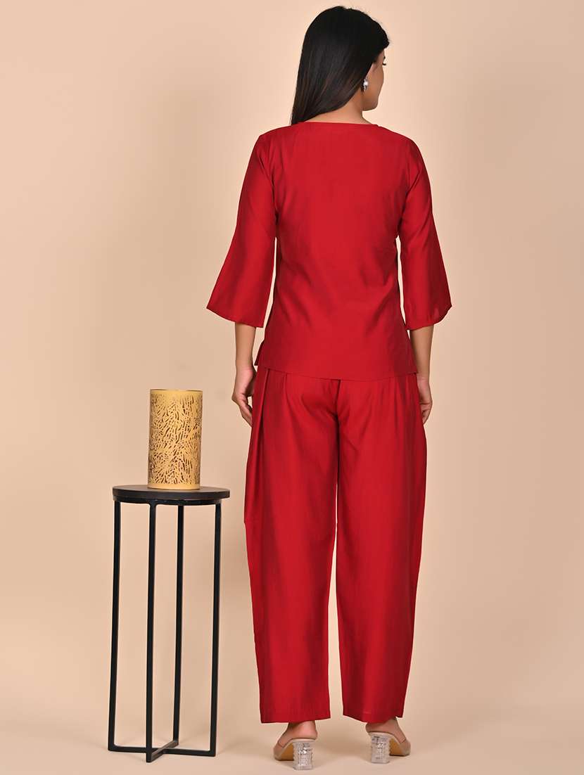 women embellished top and trouser co-ord set - 22244031 -  Standard Image - 3