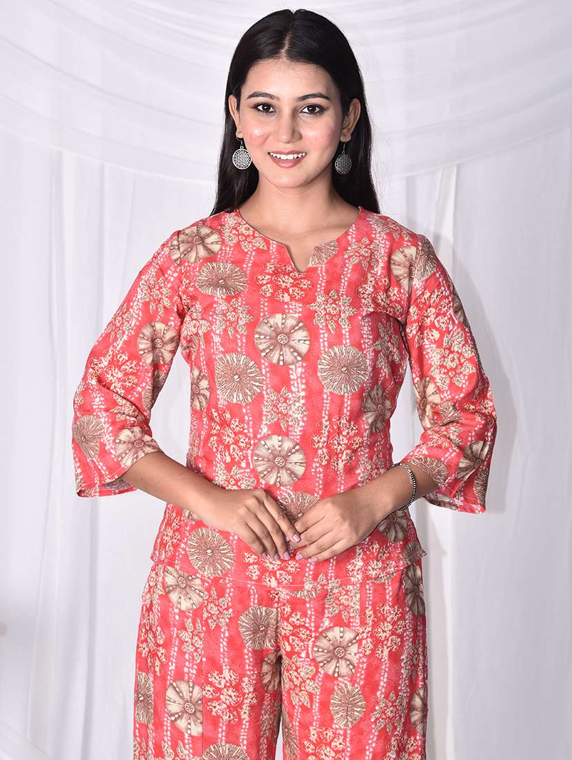 women printed top and trouser co-ord set - 22244033 -  Standard Image - 5
