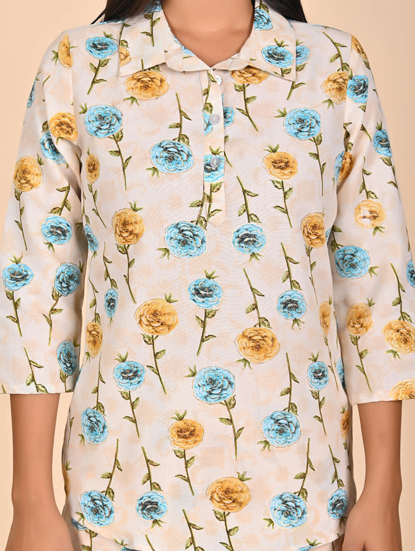 women printed top and trouser co-ord set - 22244035 -  Standard Image - 5