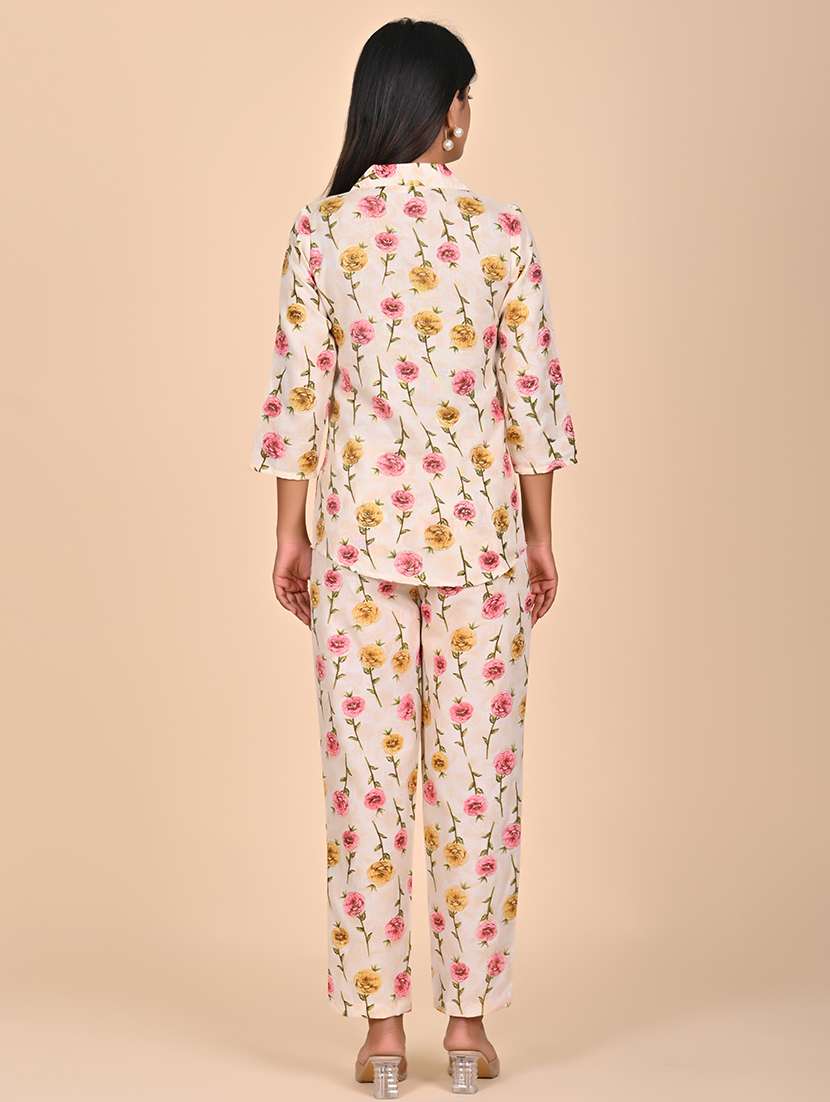 women printed top and trouser co-ord set - 22244038 -  Standard Image - 3