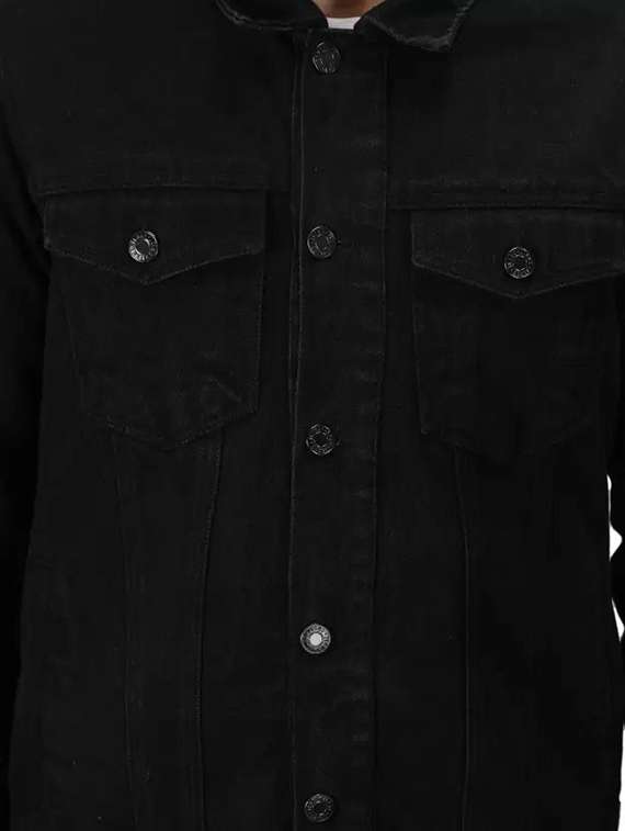 men solid long sleeve denim jacket - 22244061 -  Standard Image - 3