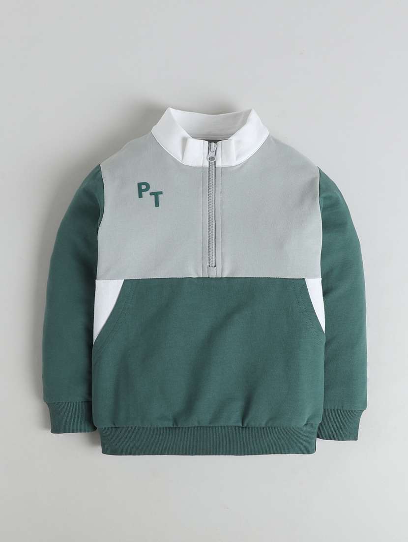 boys color blocked full length co-ord set