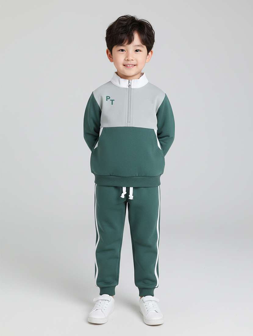 boys color blocked full length co-ord set - 22244088 -  Standard Image - 3