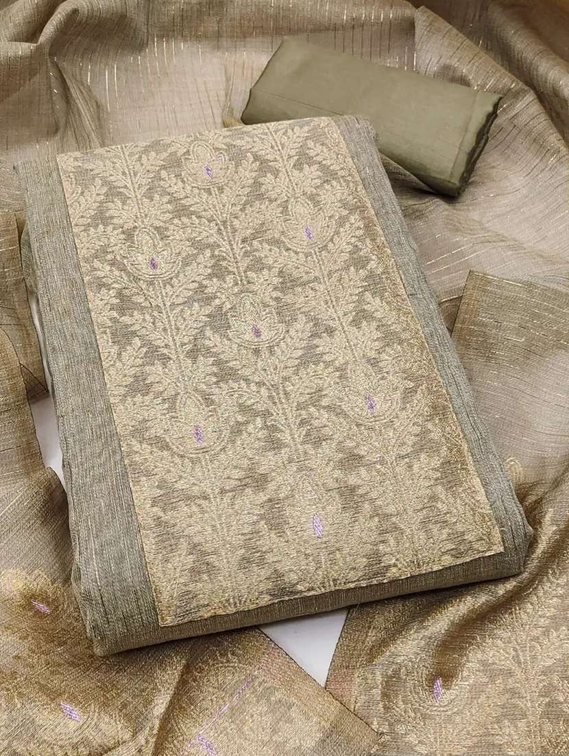 women self design unstitched suit set