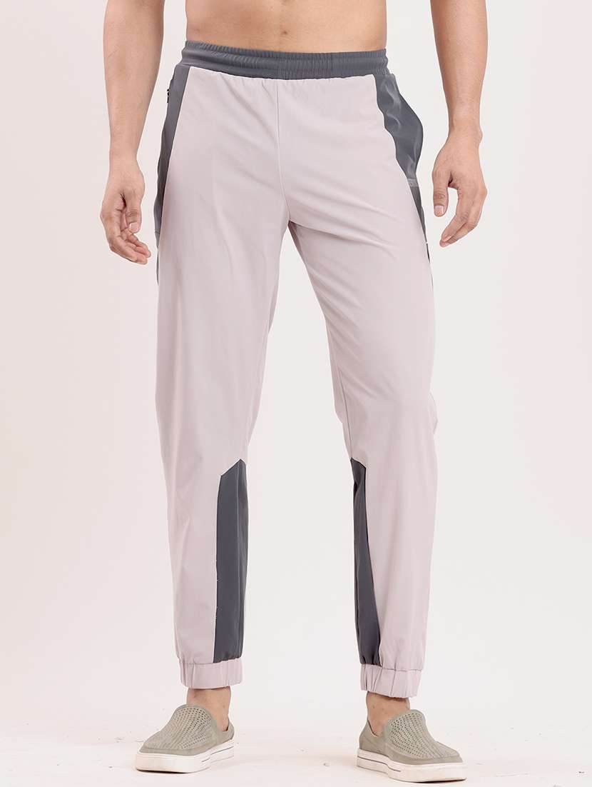 men color block low rise regular fit jogger