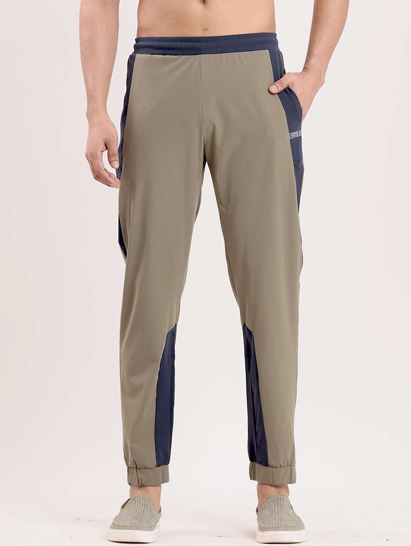 men color block low rise regular fit jogger