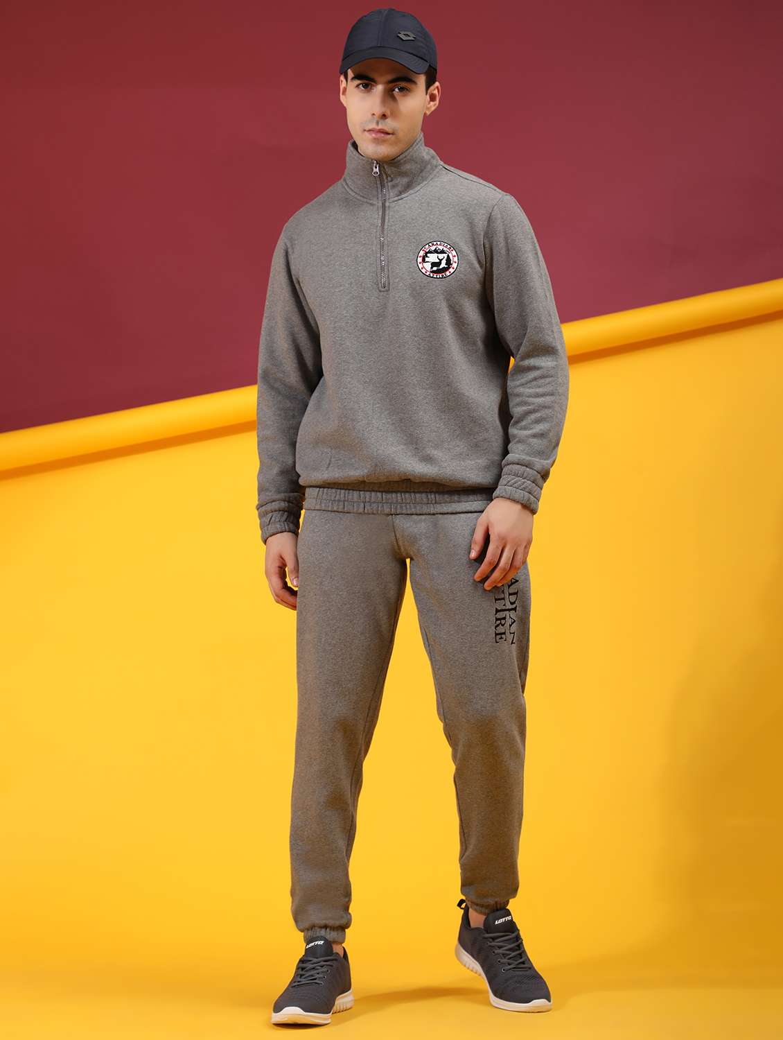 men printed full sleeve full length co-ord set