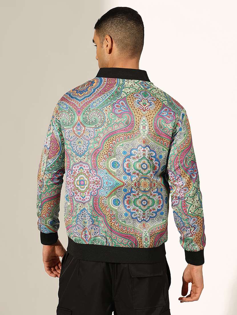 men printed long sleeve regular fit casual jacket - 22244194 -  Standard Image - 3
