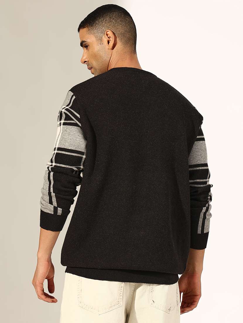 men checkered long sleeve regualr fit pullover - 22244196 -  Standard Image - 3