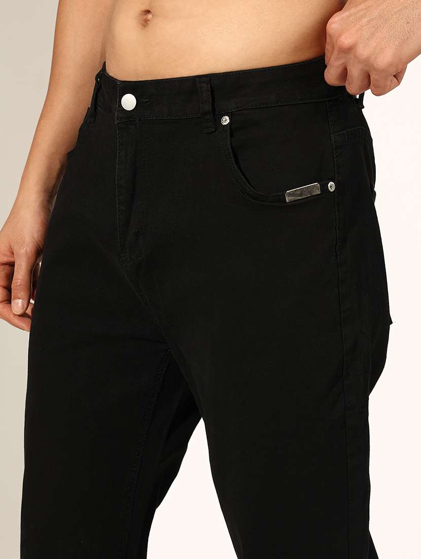 men solid mid rise straight fit jean - 22244216 -  Standard Image - 5