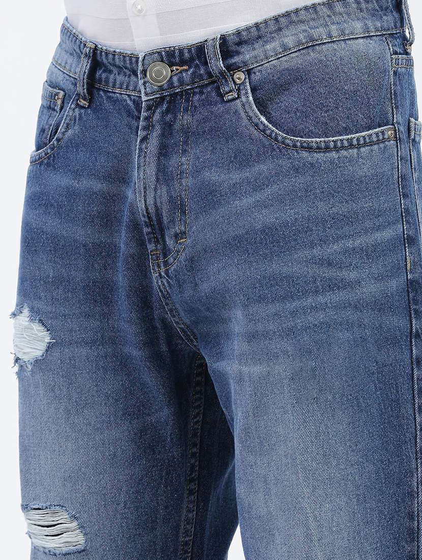 men distressed mid rise straight fit jean - 22244218 -  Standard Image - 5