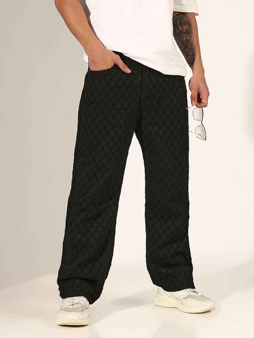 men solid mid rise relaxed fit jean