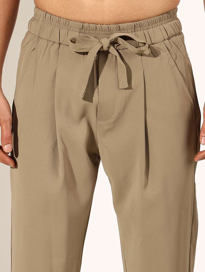 men solid mid rise straight chino trouser - 22244234 -  Standard Image - 5