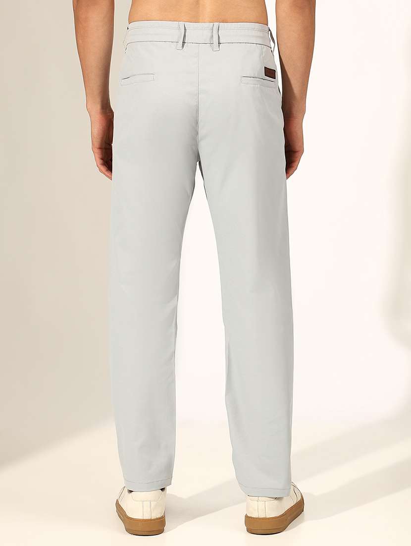 men solid mid rise straight chino trouser - 22244235 -  Standard Image - 3