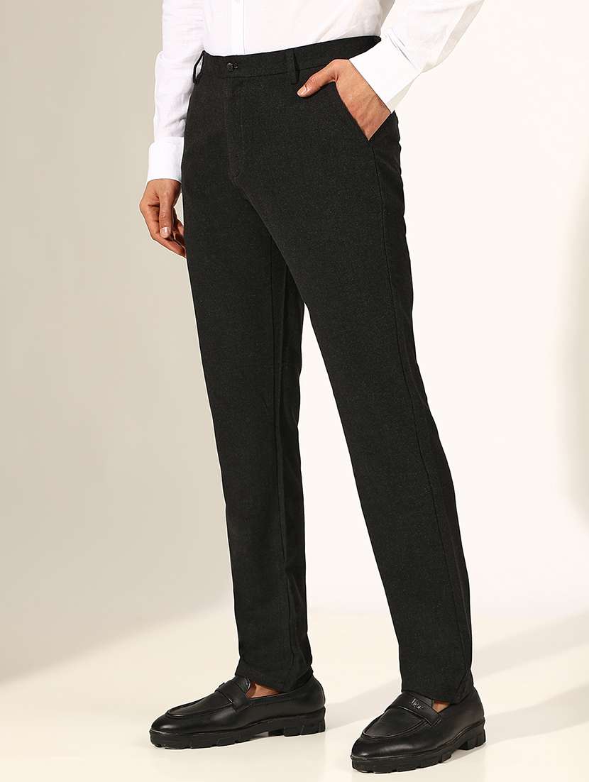 men solid mid rise slim fit chino 