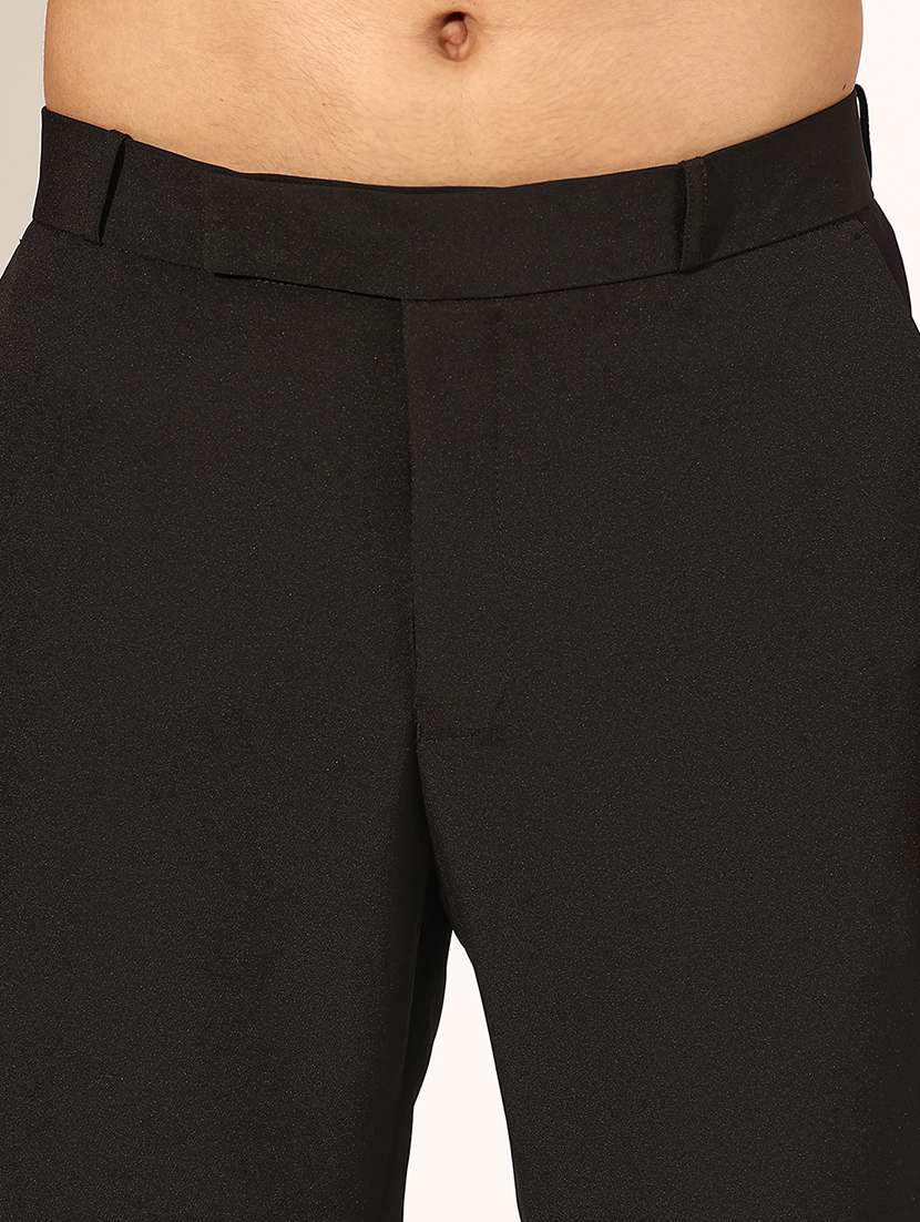 men solid low rise bootcut trouser - 22244248 -  Standard Image - 5