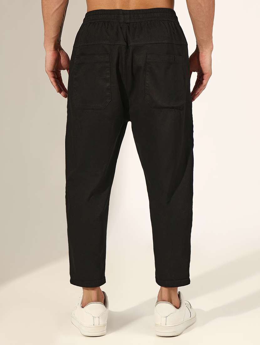 Men Solid Mid Rise Distressed Trouser - 22244251 -  Standard Image - 3