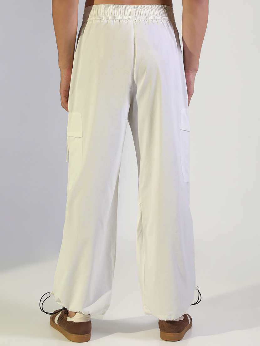 men solid mid rise relaxed fit parachute pants - 22244259 -  Standard Image - 3