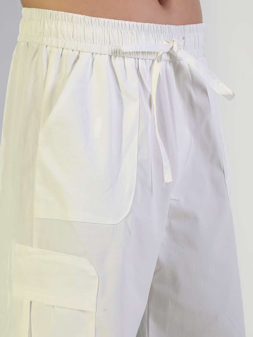 men solid mid rise relaxed fit parachute pants - 22244259 -  Standard Image - 5