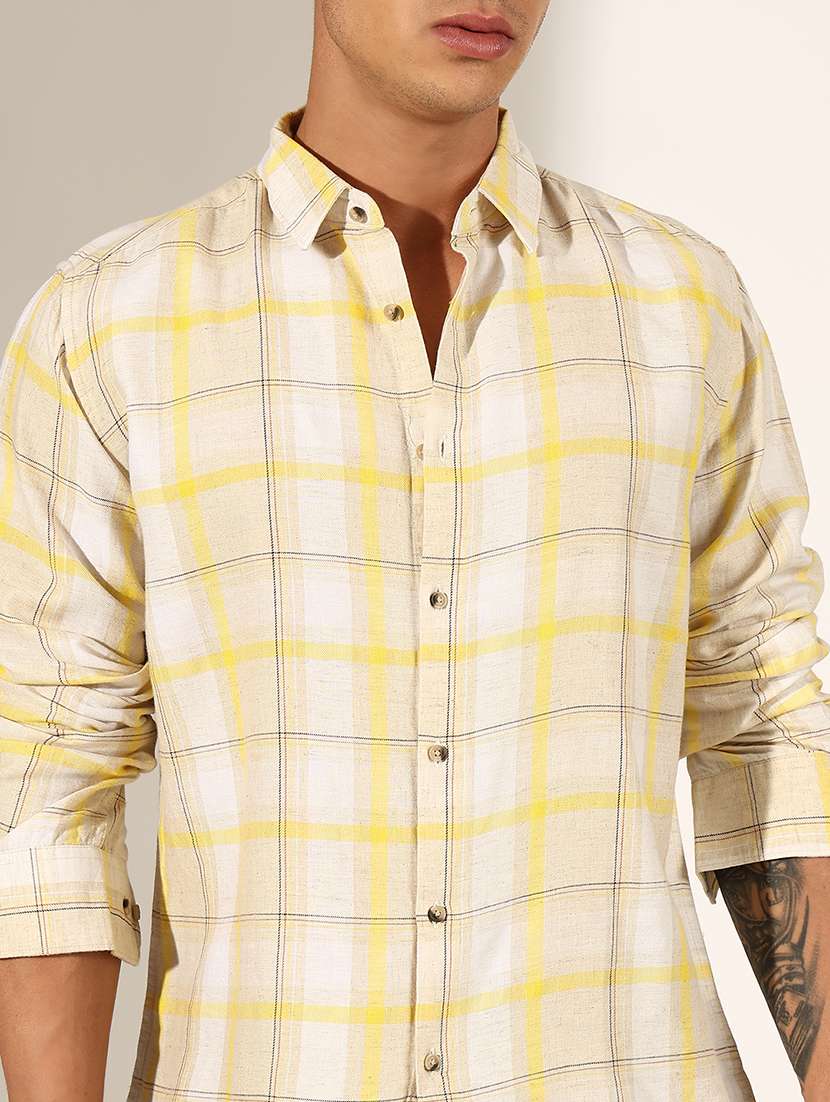 men checkered long sleeve regualr fit casual shirt - 22244269 -  Standard Image - 5