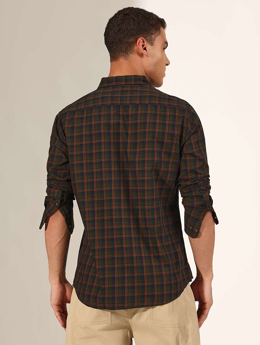 men checkered long sleeve regualr fit casual shirt - 22244272 -  Standard Image - 3