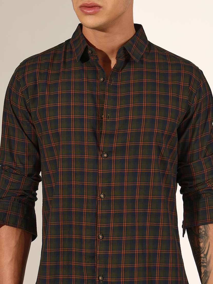 men checkered long sleeve regualr fit casual shirt - 22244272 -  Standard Image - 5