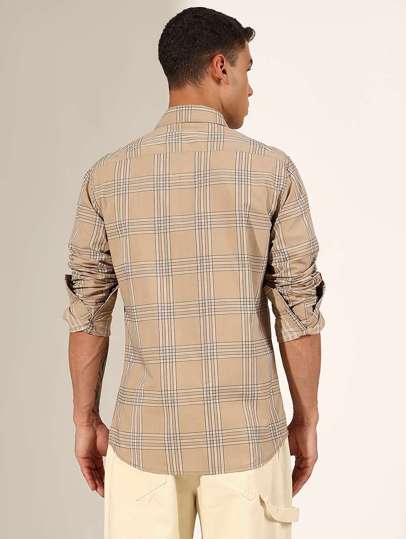 men checkered long sleeve regualr fit casual shirt - 22244274 -  Standard Image - 3