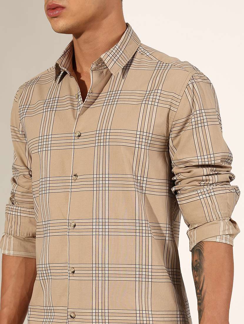 men checkered long sleeve regualr fit casual shirt - 22244274 -  Standard Image - 5