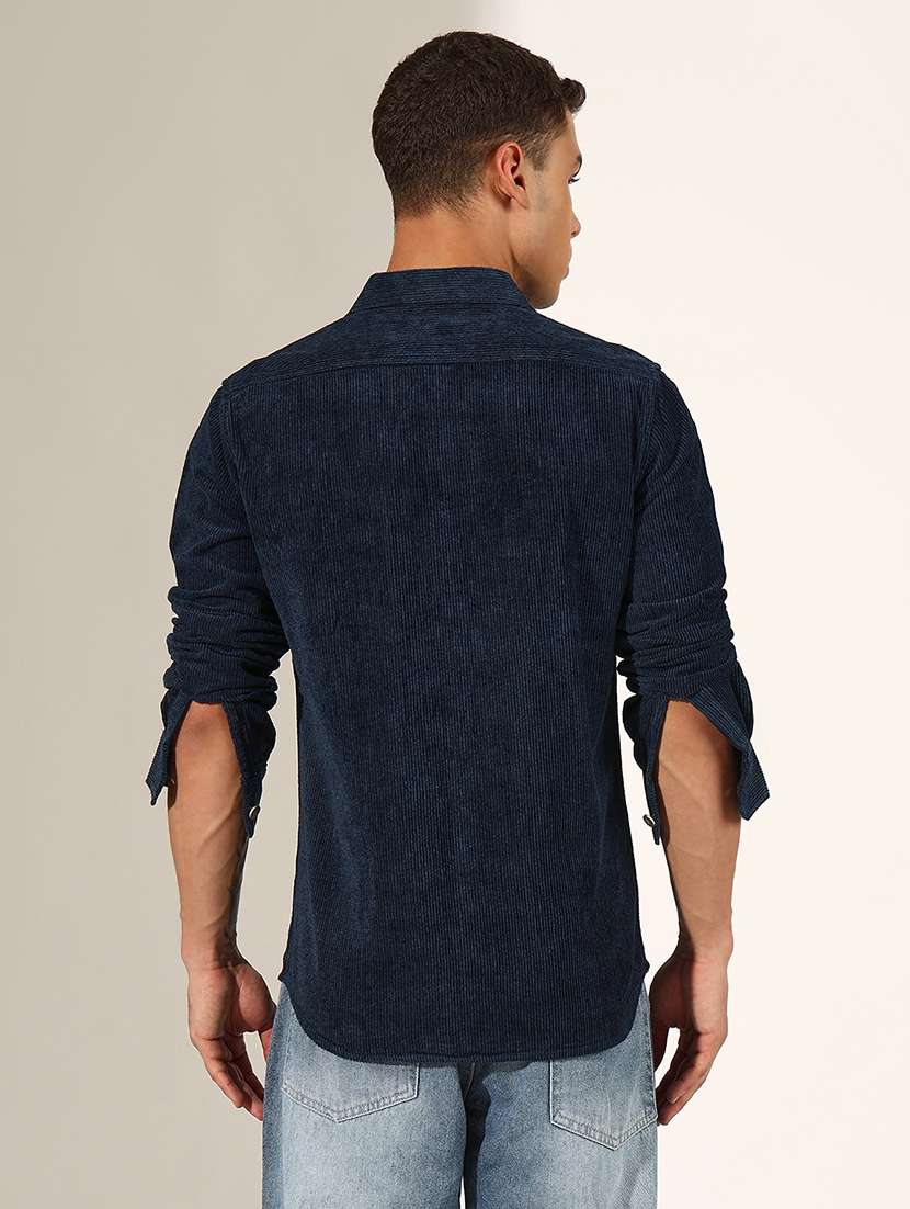 men solid long sleeve regular fit casual shirt - 22244287 -  Standard Image - 3