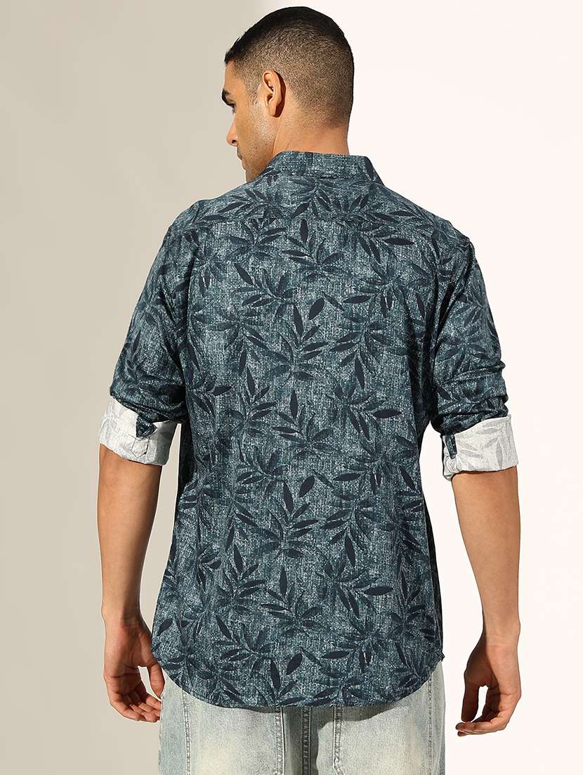 men printed collared long sleeve shirt - 22244305 -  Standard Image - 3