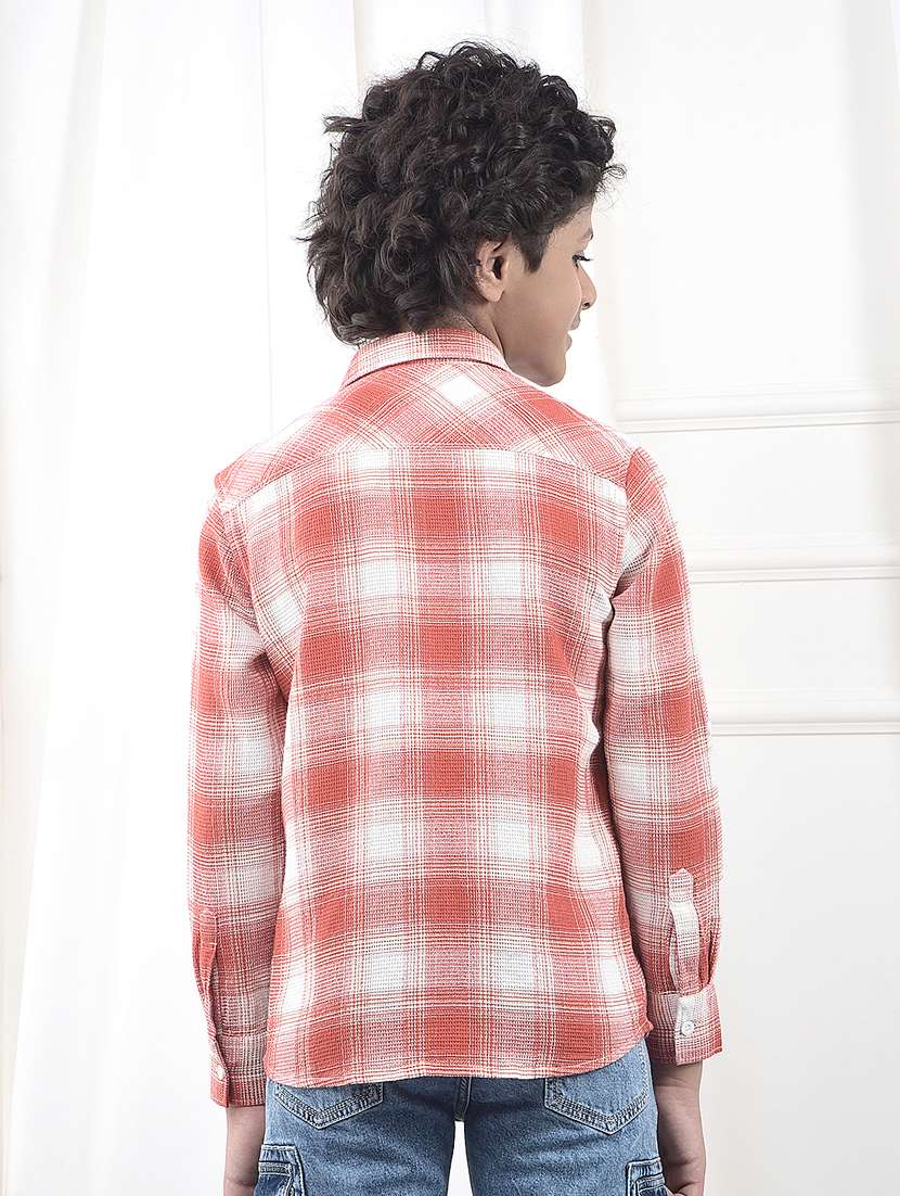 boys checkered collared long sleeve shirt - 22244309 -  Standard Image - 3